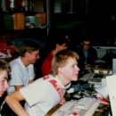 Guran (Standing), 5011/Triad, Mr. Z (at back, red T-Shirt) talking to K12. Taken at Alvesta II meeting in 1988.
