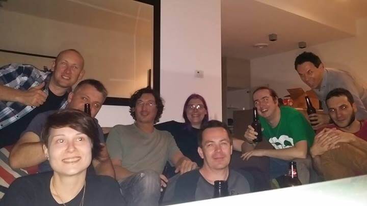 Sydney Meeting December 2013 - Top left to right - Reload, Johnny Turbo, Krion, TrinaryLogic, cTrix, Infinity, iLKke. Sitting left to right - Animal Bro, Jazzcat