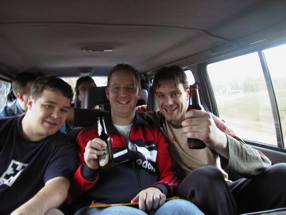 Deekay, Snacky and Vengeance on the autobahn travelling to Munich.