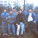 Back: Falcon, Action Jackson, CBA, Trax. Front: RMC, Defbeat at the Silicon Limited Winter Party, December 1991. 