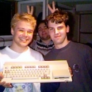 Deekay holding a rare Commodore 65.
